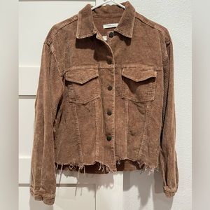 Corduroy crop jacket